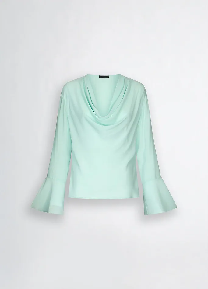 Women Liujo Party Georgette Blouse Mint