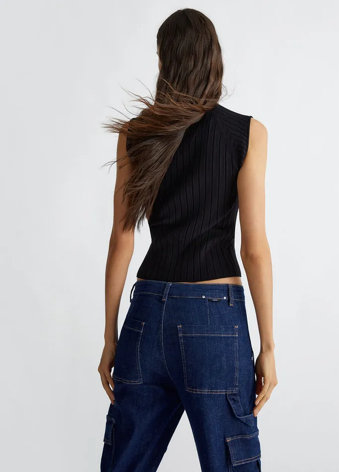 Women Liujo Party Knit Top Black