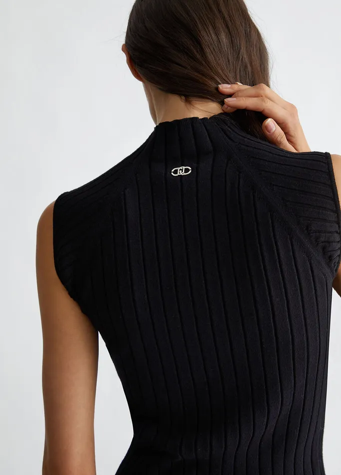 Women Liujo Party Knit Top Black