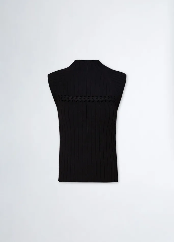 Women Liujo Party Knit Top Black