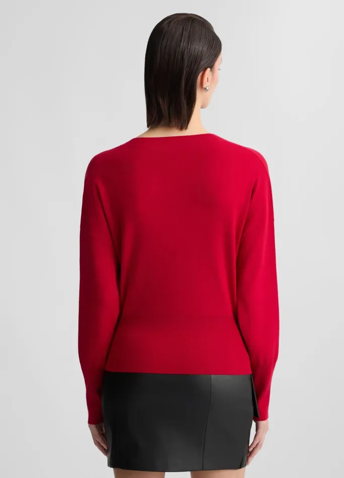 Women Liujo Party Red Top With CutOut