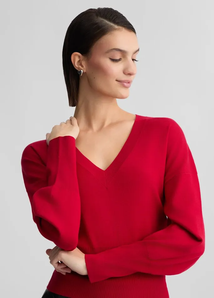 Women Liujo Party Red Top With CutOut