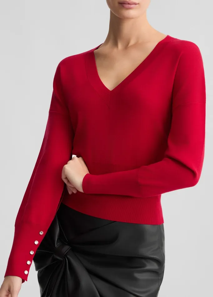 Women Liujo Party Red Top With CutOut