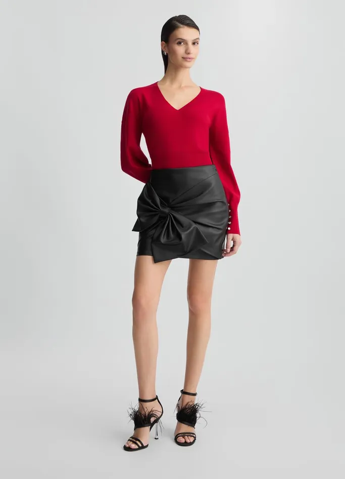 Women Liujo Party Red Top With CutOut