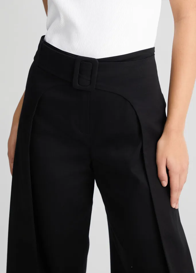 Women Liujo Party WideLeg Trousers With Belt Black