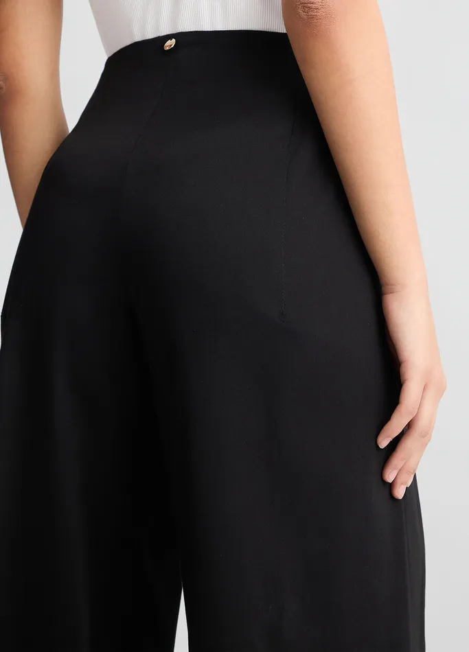 Women Liujo Party WideLeg Trousers With Belt Black