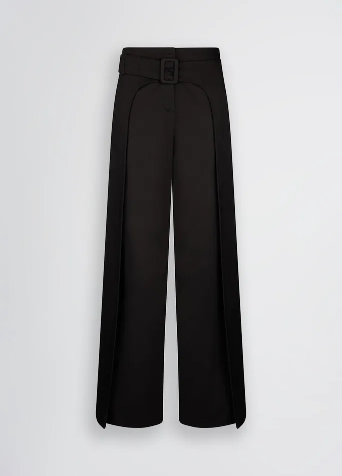 Women Liujo Party WideLeg Trousers With Belt Black