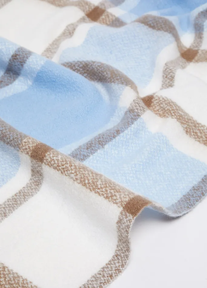 Women Liujo Scarves and Foulards Jacquard Shawl Blue