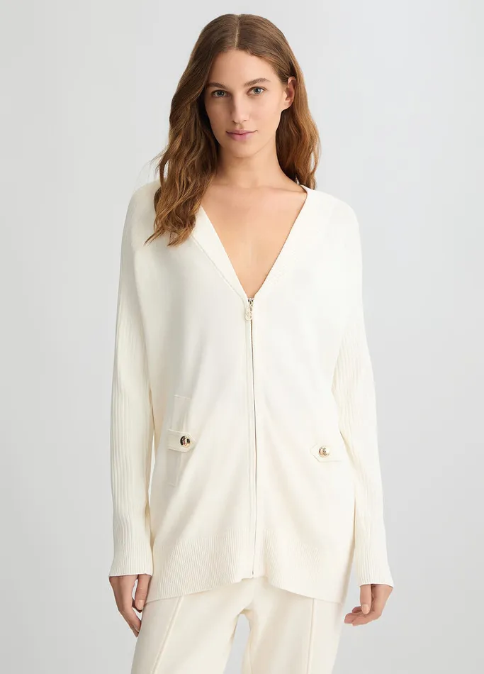 Women Liujo Shirts and Blouses Cardigan With Zip White