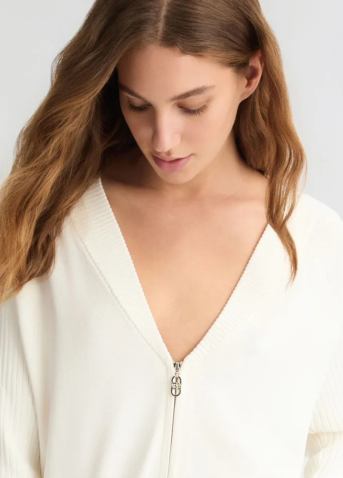 Women Liujo Shirts and Blouses Cardigan With Zip White