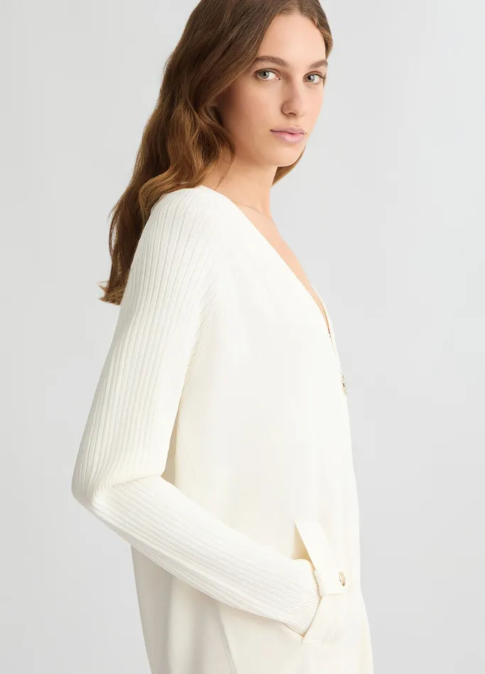 Women Liujo Shirts and Blouses Cardigan With Zip White
