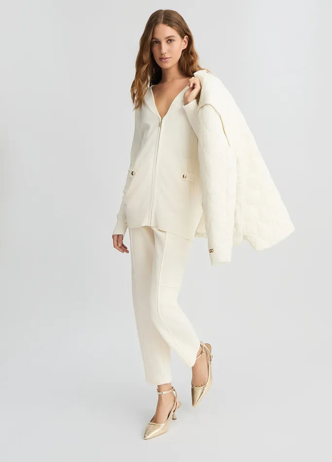 Women Liujo Shirts and Blouses Cardigan With Zip White