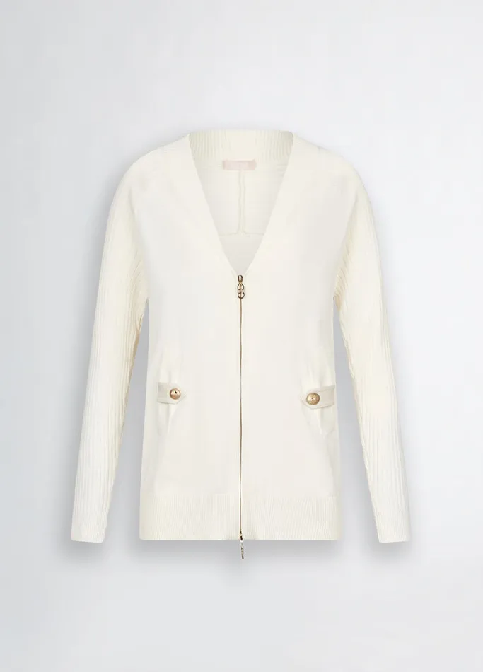 Women Liujo Shirts and Blouses Cardigan With Zip White
