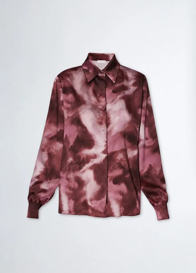 Women Liujo Shirts and Blouses Printed Satin Shirt Pink