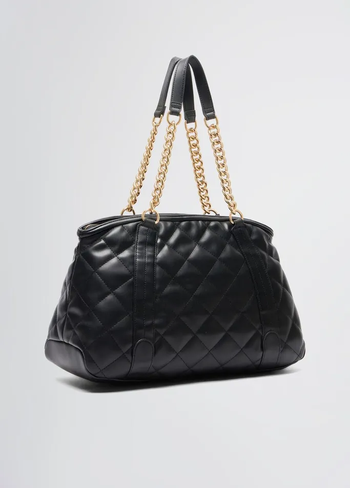 Women Liujo Shopping Bags Quilted Black Handbag