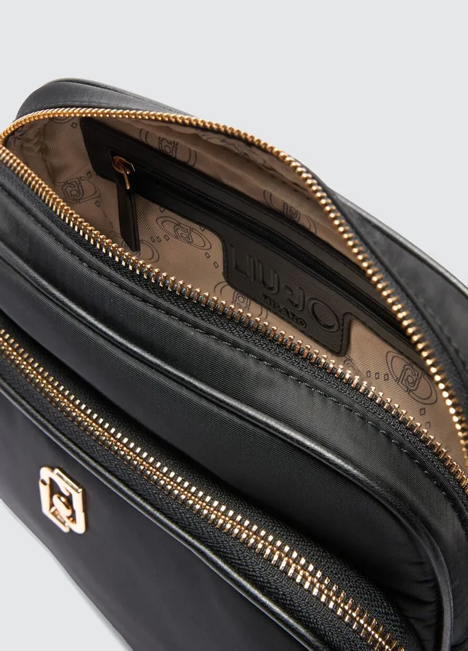 Women Liujo Shoulder Bags Nylon Crossbody Bag Black