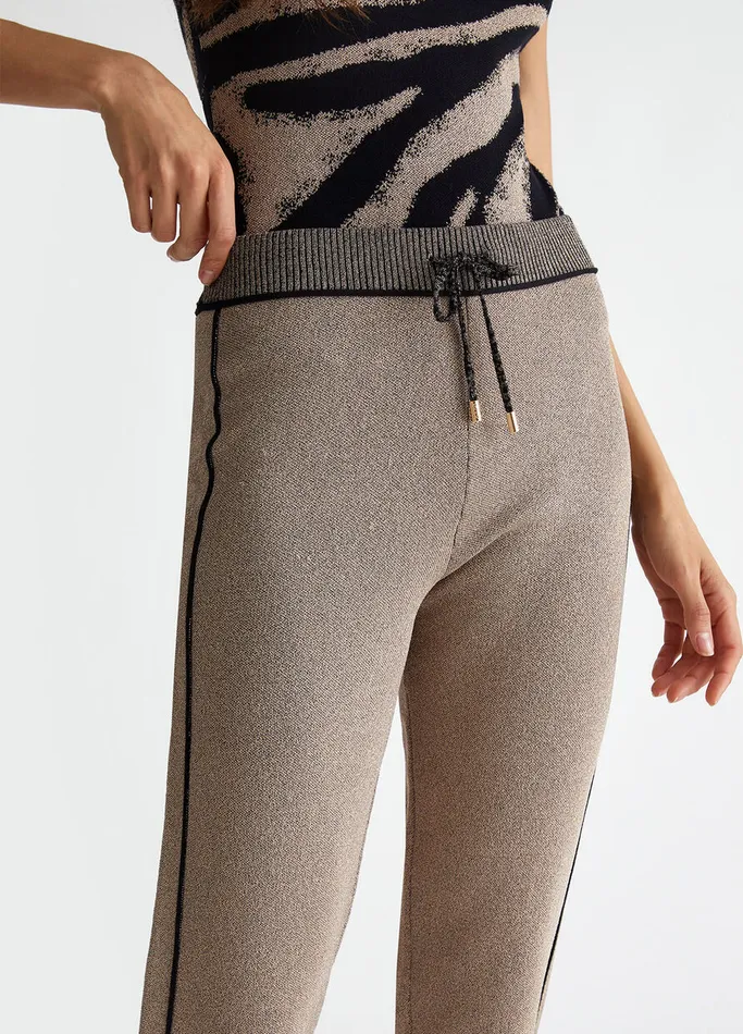 Women Liujo Sportswear Knit Jogging Pants Pink