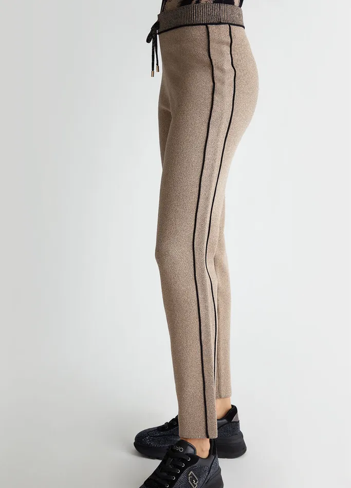 Women Liujo Sportswear Knit Jogging Pants Pink