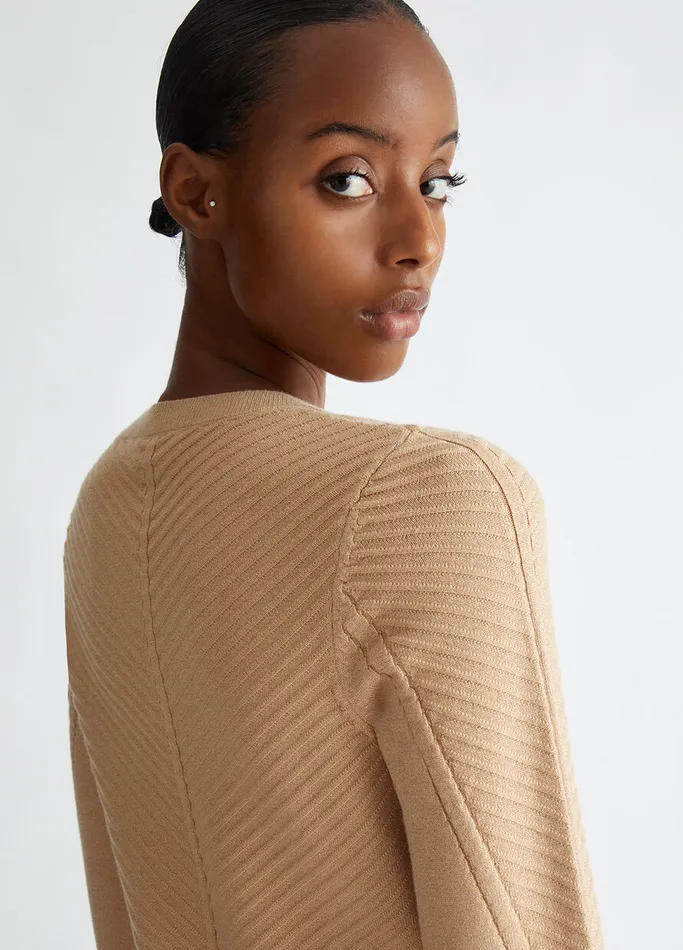 Women Liujo Sportswear Lurex Sweater Camel