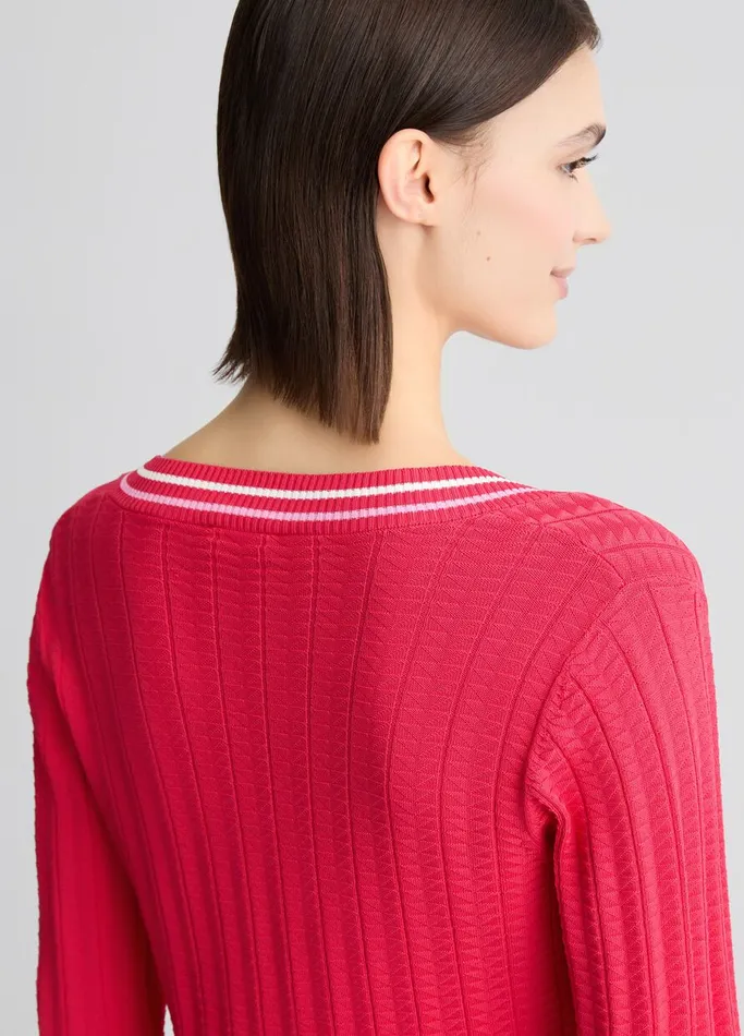 Women Liujo Sportswear Red VNeck Jumper
