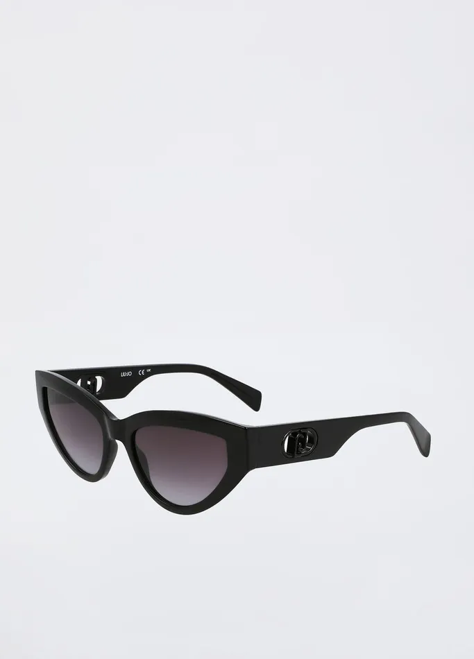 Women Liujo Sunglasses Black CatEye Sunglasses
