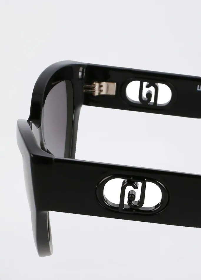 Women Liujo Sunglasses Black CatEye Sunglasses