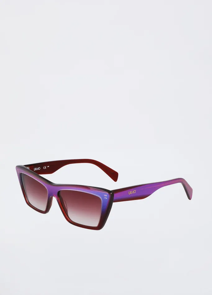 Women Liujo Sunglasses TwoTone CatEye Sunglasses Blue