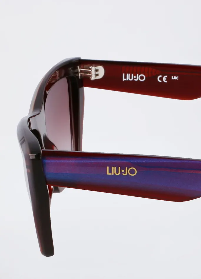 Women Liujo Sunglasses TwoTone CatEye Sunglasses Blue