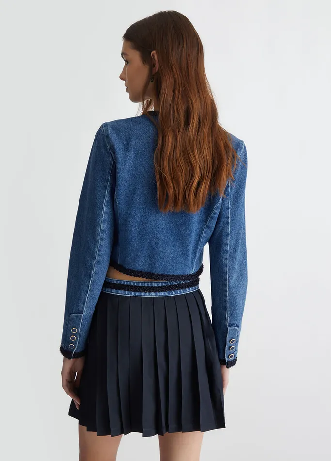 Women Liujo Tailleurs Denim Jacket Blue Denim