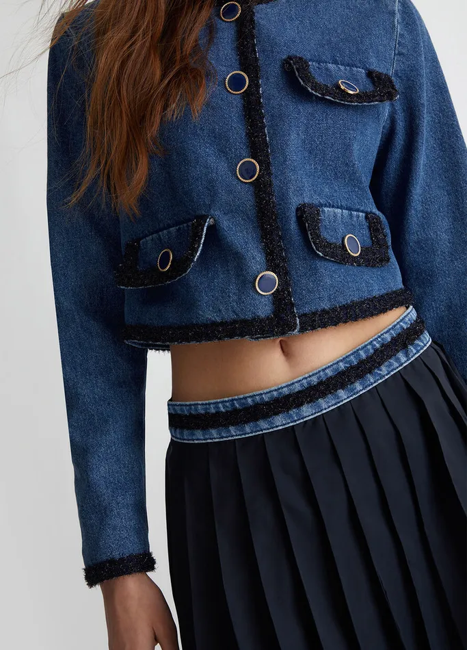 Women Liujo Tailleurs Denim Jacket Blue Denim