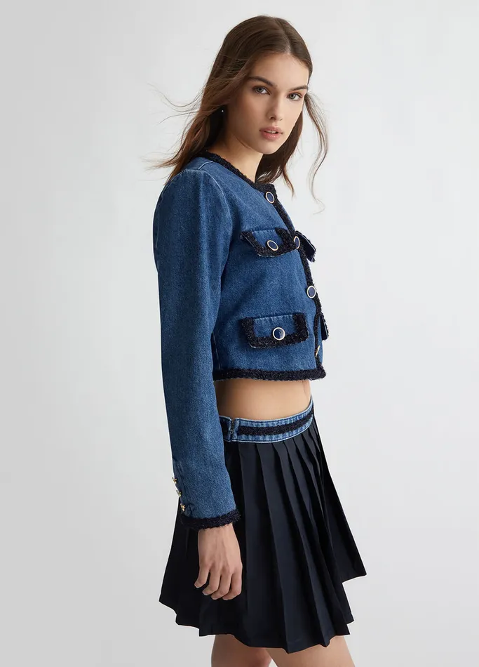 Women Liujo Tailleurs Denim Jacket Blue Denim