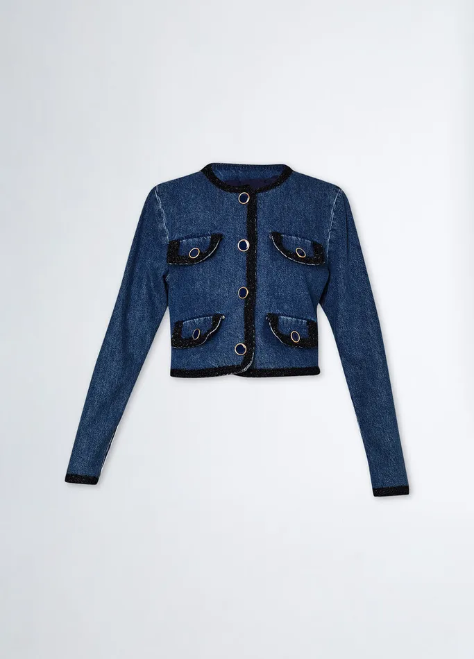 Women Liujo Tailleurs Denim Jacket Blue Denim