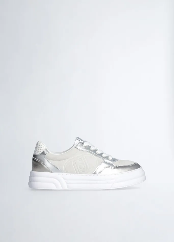 Women Liujo Trainers White Suede Sneakers
