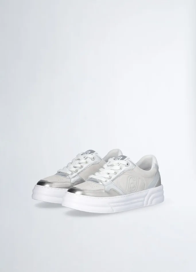 Women Liujo Trainers White Suede Sneakers