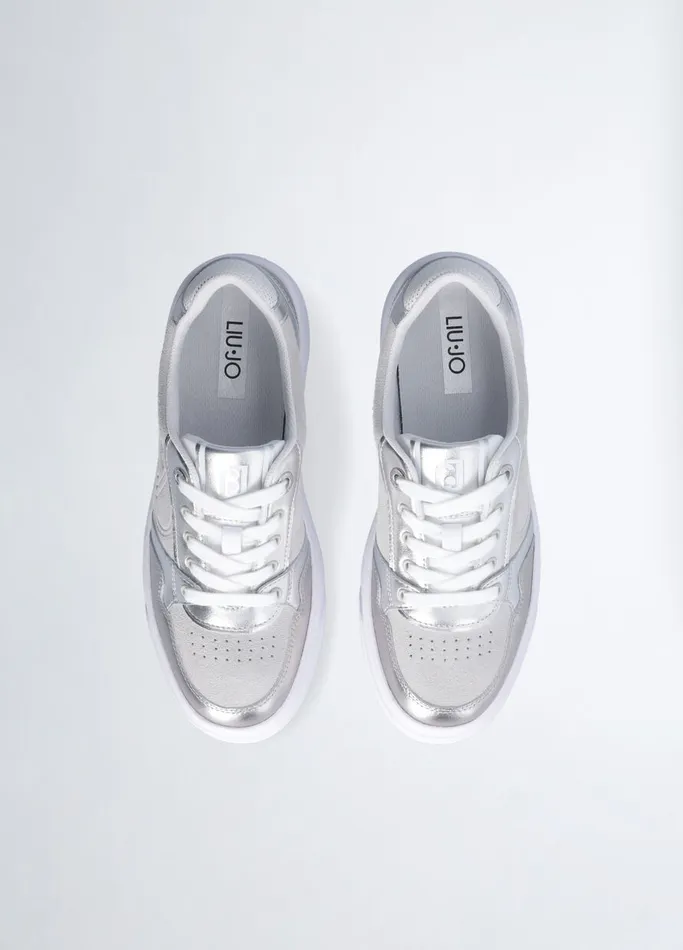Women Liujo Trainers White Suede Sneakers