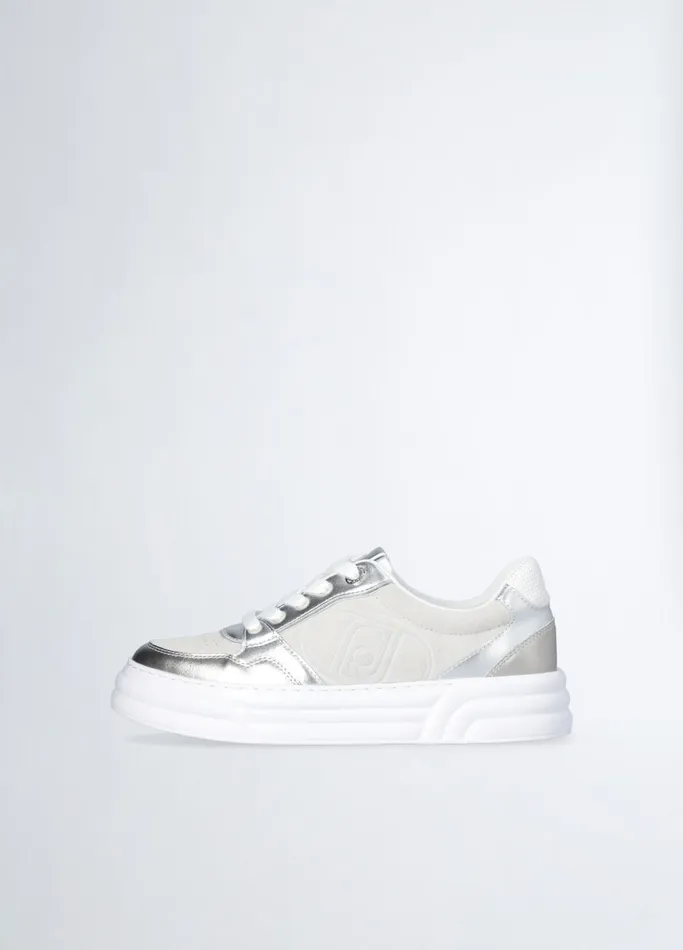 Women Liujo Trainers White Suede Sneakers