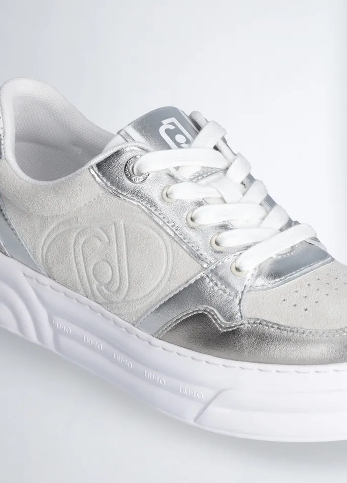 Women Liujo Trainers White Suede Sneakers