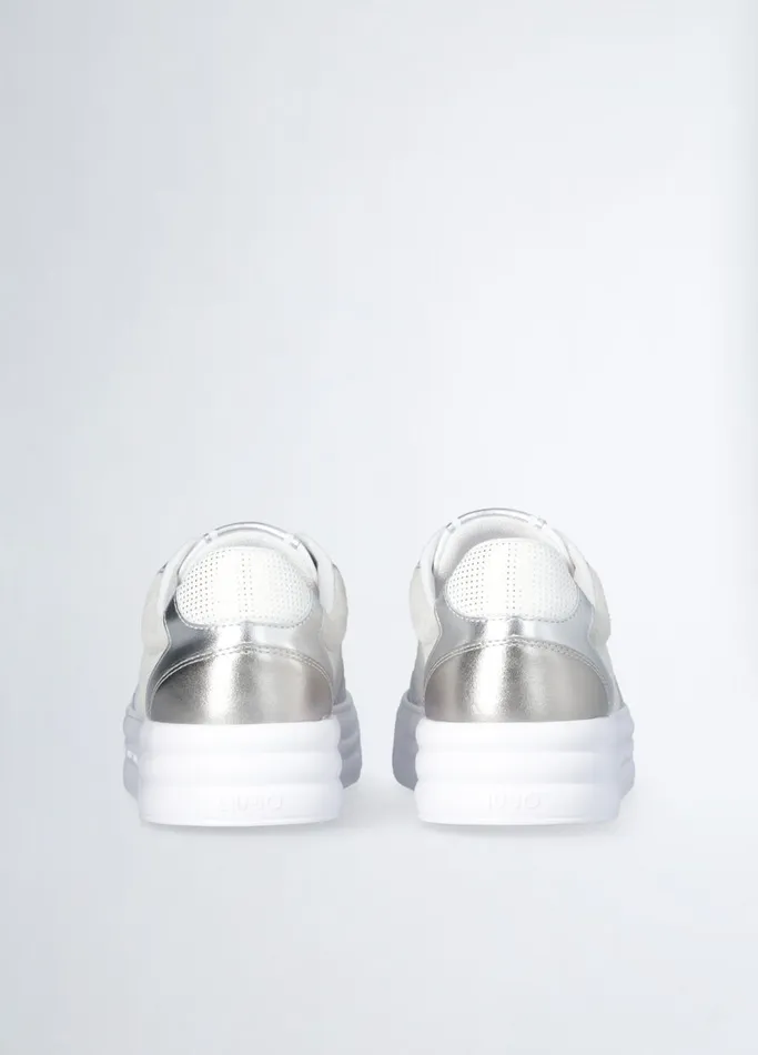 Women Liujo Trainers White Suede Sneakers