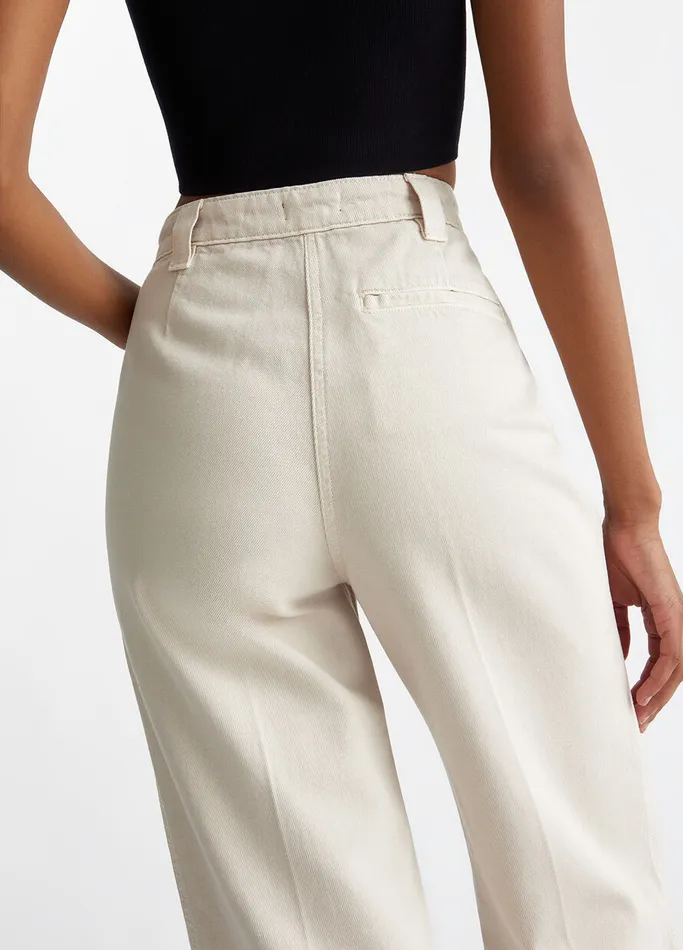 Women Liujo Trousers Cotton StraightLeg Trousers Grey