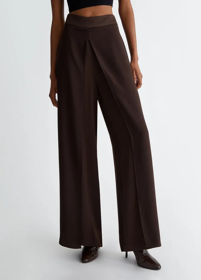 Women Liujo Trousers Envers Satin Trousers Chocolate