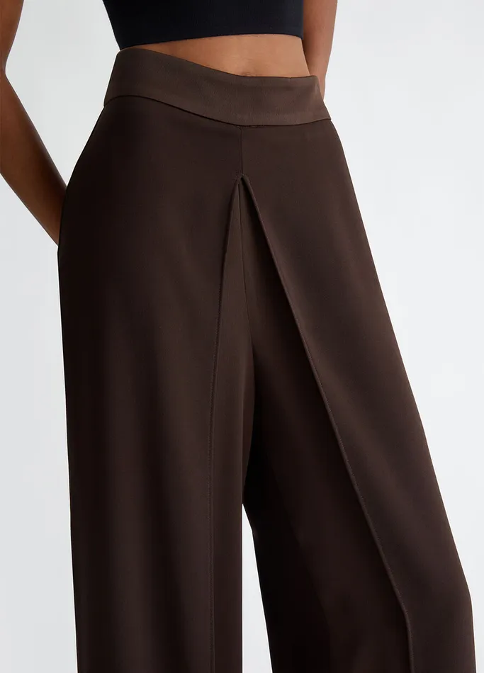 Women Liujo Trousers Envers Satin Trousers Chocolate