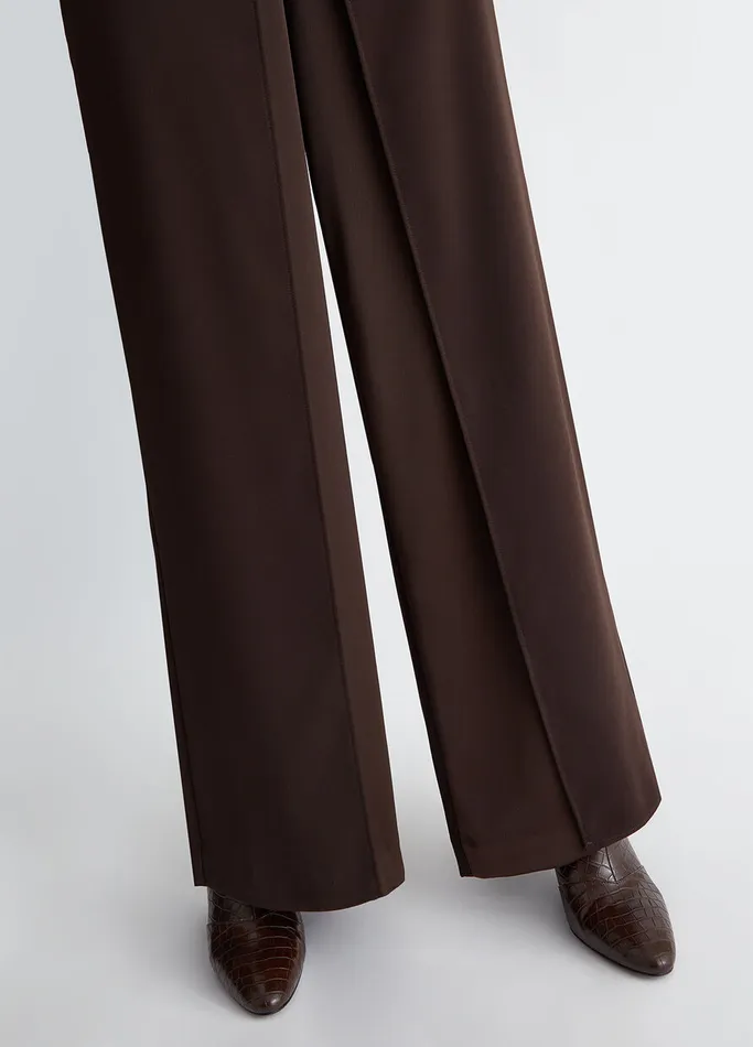 Women Liujo Trousers Envers Satin Trousers Chocolate