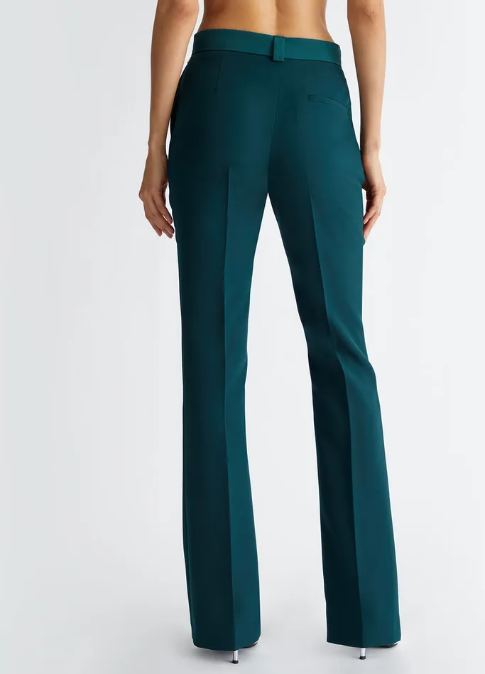 Women Liujo Trousers Fit and Flare Suit Trousers Green