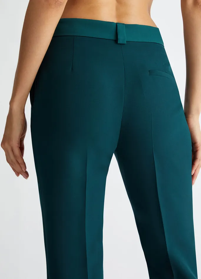 Women Liujo Trousers Fit and Flare Suit Trousers Green