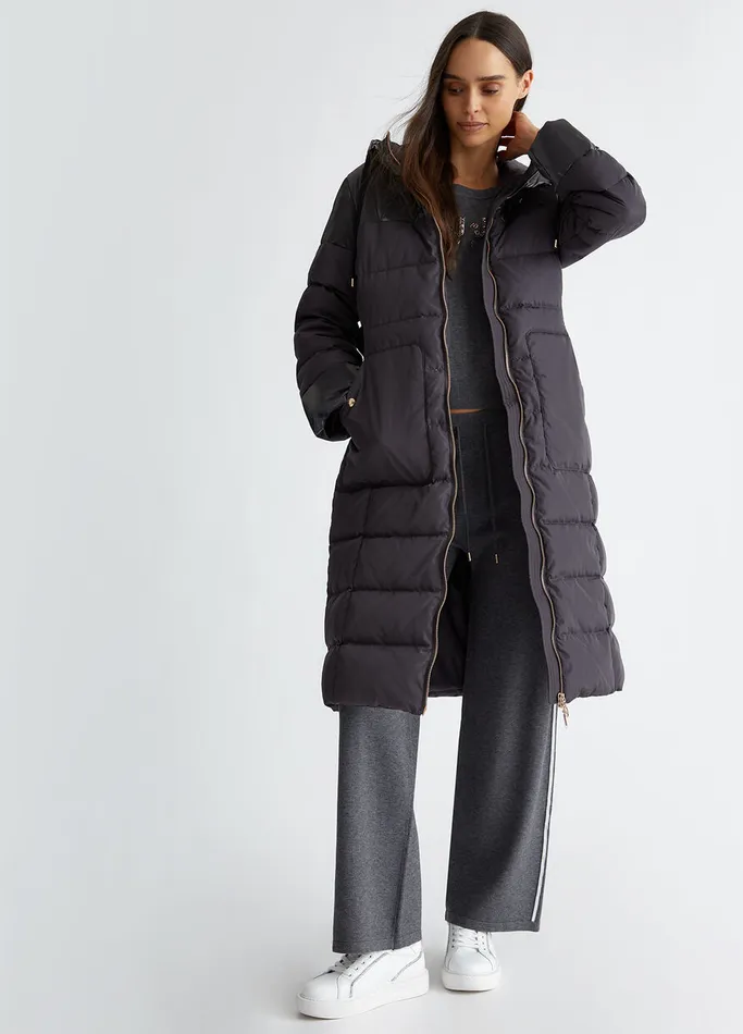 Women Liujo Trousers Knit Jogging Pants Anthracite