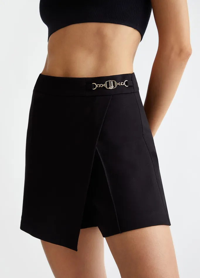Women Liujo Trousers Stretch Shorts Black