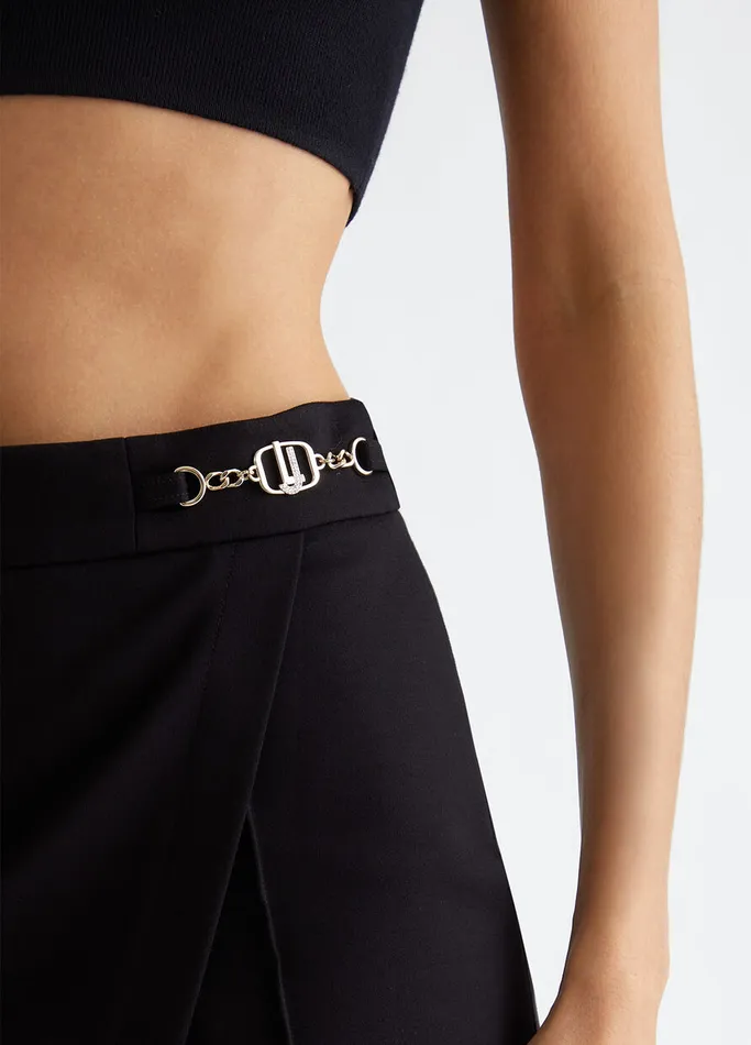 Women Liujo Trousers Stretch Shorts Black