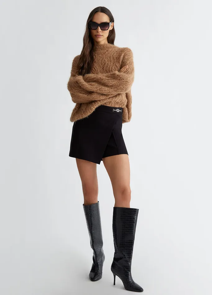 Women Liujo Trousers Stretch Shorts Black
