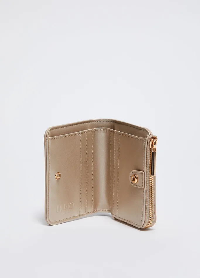 Women Liujo Wallets Card Holder With Zip Goldcolour
