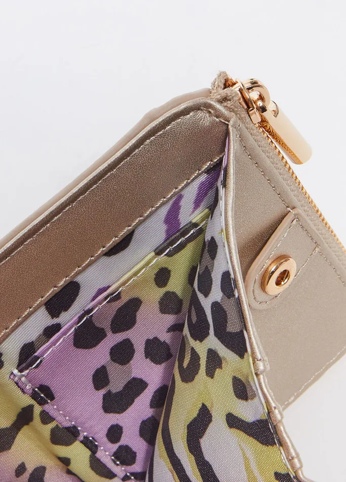 Women Liujo Wallets Card Holder With Zip Goldcolour